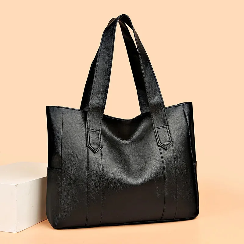 Vintage large capacity canvas women's handbag shoulder bag commuting work leisure handbag travel shopping bag