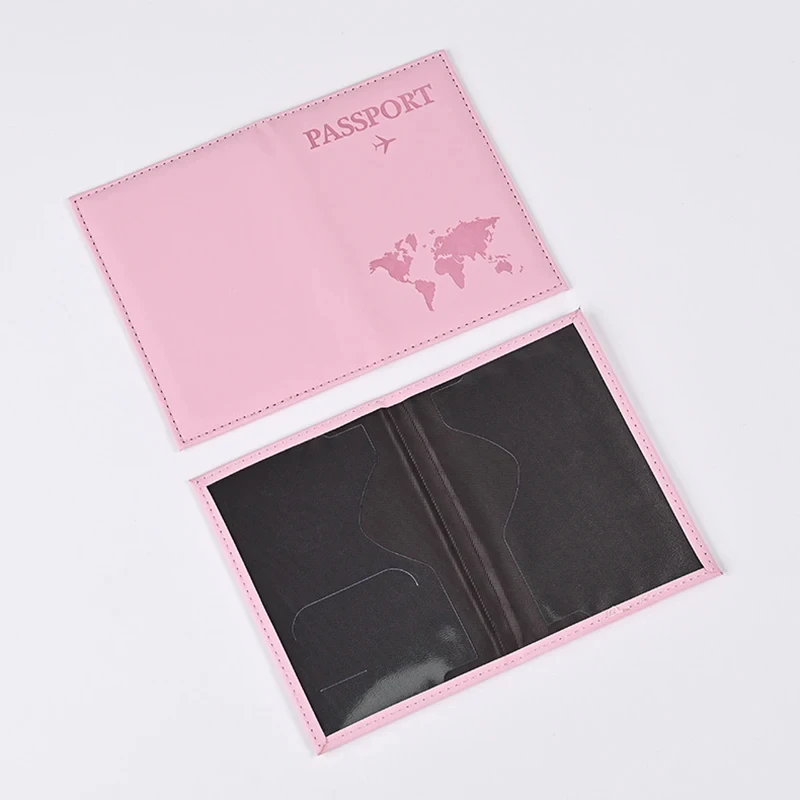 Leather Passport Holder For Men Business Travel Document Bag Passport Cover Passport Women Portable Bag PU Business Card Holder - Image 2